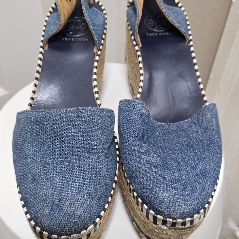 Tory Burch Denim Wedges